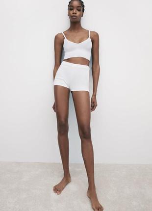 Женские шорты zara rib short