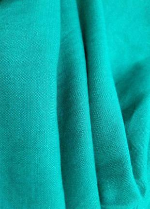 Бриджи бирюзовые, # бриджи из натур ткани.5 фото