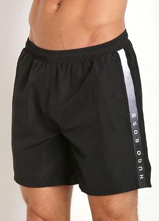 Пляжні плавальні шорти hugo boss seabream swim shorts black1 фото