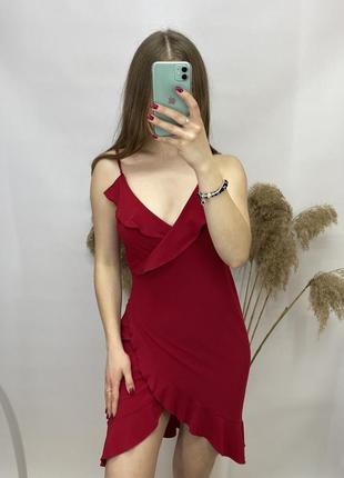 New look вечірня сукня червона плаття сарафан бордовий
