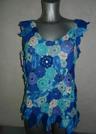 Блуза ирландское кружево,top from the irish lace hand made1 фото