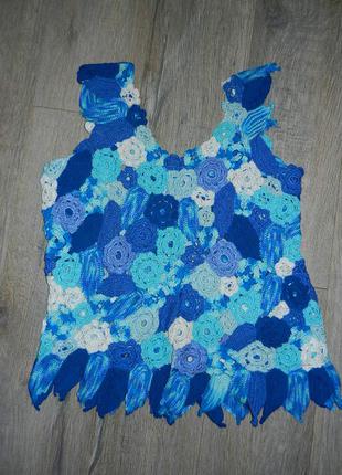 Блуза ирландское кружево,top from the irish lace hand made3 фото