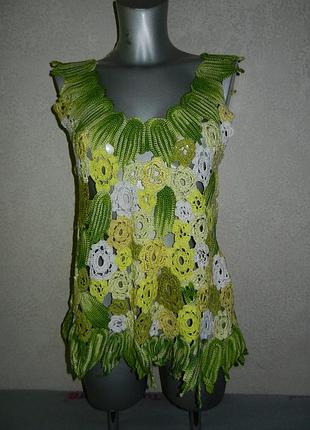Блуза ирландское кружево,top from the irish lace hand made