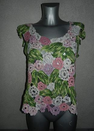 Блуза ирландское кружево,top from the irish lace hand made