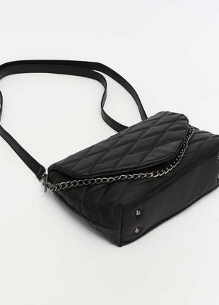 Женская сумка «шарлотта» черная3 фото