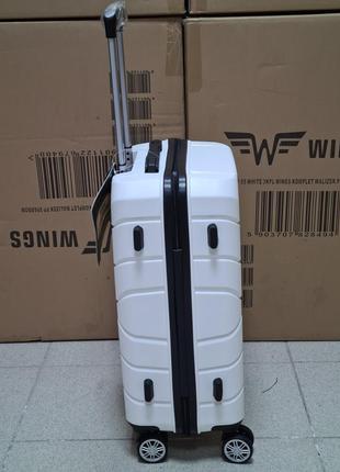 Средний белый чемодан из поликарбоната wings  самовывоз одесса8 фото