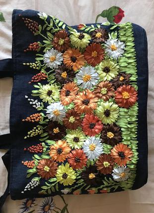 Сумка чорна ручної роботи