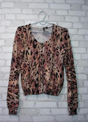 Леопардова кофта на гудзиках divided   h&m