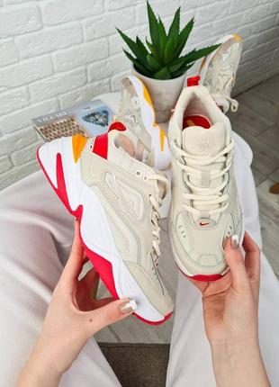 Кросівки nike m2k tekno beige red4 фото