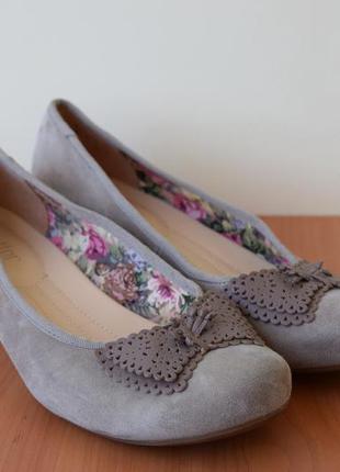 Балетки hotter. замша. размер 41