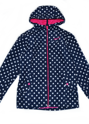 Синя куртка в горошок gelert на дівчинку 9-10 років