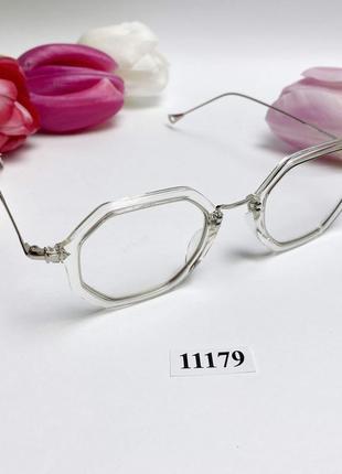 Іміджеві окуляри в прозорій оправі к. 111793 фото