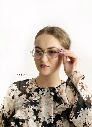 Іміджеві окуляри в прозорій оправі  к. 111796 фото
