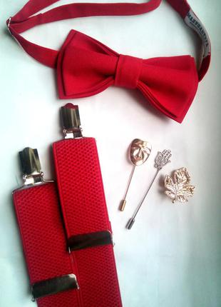 Мужская бабочка красного цвета.