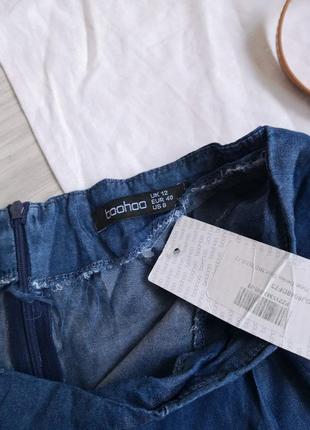 Сині легкі джинсові шорти5 фото