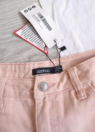 Пубровые щільні джинсові шорти з необробленим низом5 фото