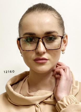 Іміджеві окуляри в трендовій оправі (антиблік) к. 121601 фото