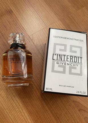 Givenchy l'interdit (тестер) 80 ml.1 фото