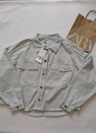 Стильна джинсова куртка/сорочка від zara1 фото