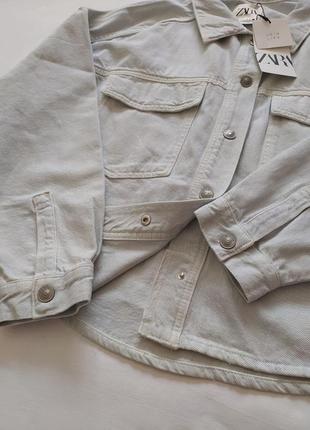 Стильна джинсова куртка/сорочка від zara8 фото