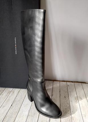 Брендові демосезонні шкіряні чобітки tommy hilfiger 05949 оригінал розміри 36..