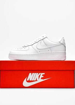 Женские кроссовки nike air force 1 white / smb