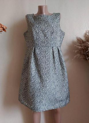 Новое с биркой нарядное платье миди в мелки мелкие кирпичики, размер хл