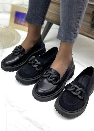 Класичні чорні туфлі броги натуральна шкіра 36-41 🔰 черные туфли броги  натуральная кожа 36-41 + фотоотзыв5 фото