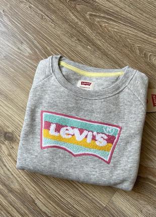 Свитшот кофта на флисе от levi’s2 фото