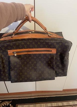 Сумка дорожня louis vuitton шкіра
