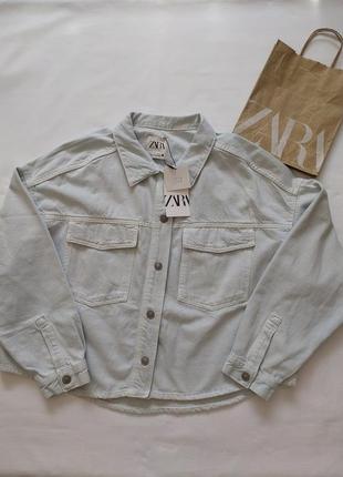 Джинсова куртка/сорочка від бренду  zara1 фото