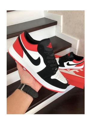 Кросівки чоловічі nike air jordan 1 low чорні кросівки чоловічі найк аїр джордан чорні кроси