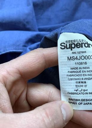 Мужская аккуратная хлопковая рубашка с длинным рукавом superdry10 фото