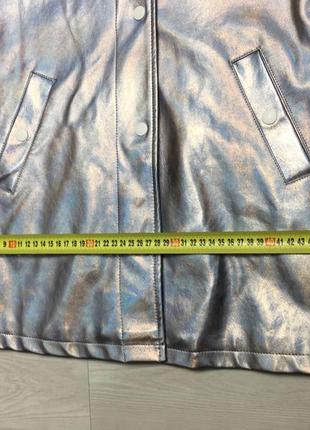 Брендовий куртка парку плащ металік хамелеон з капюшоном marks & spencer оригінал6 фото