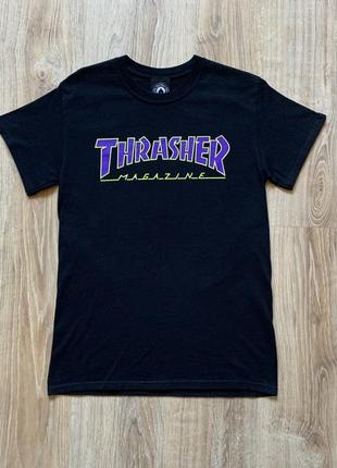 Мужская хлопковая футболка принтом thrasher