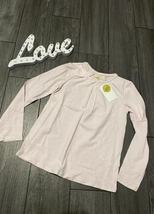 Блуза лонгслив на девочку 7-8 128 organik cotton