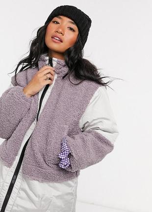 Трендова куртка тедді шерпа оверсайз asos design.