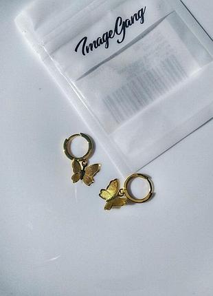 Сережки image gang 18k золотої пластини