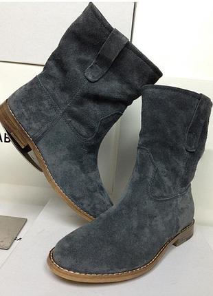 Сапоги женские isabel marant натуральный замш и кожа, демисезонные, в наличии