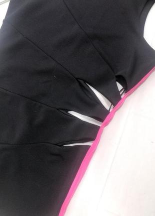 Черное платье ann summers с разрезами по бокам и розовой молнией мини6 фото