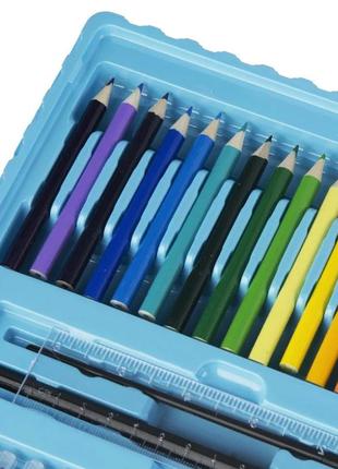 Набір для дитячого творчості в чемодані з 208 речей "чемодан творчості" голубий bf8 фото