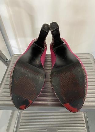 Розпродаж!!! яскраві рожеві туфлі на високих підборах5 фото