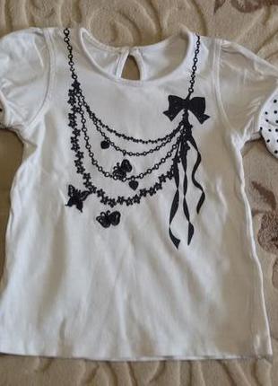 Модна кофтою футболка на дівчинку 2-3 роки1 фото