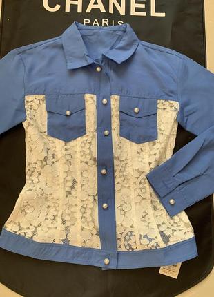 Рубашка в стиле gucci кружевная в наличии, новая