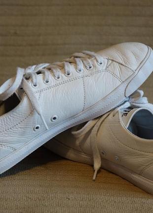 Мягкие белые фирменные кожаные кроссовки lacoste франция 43 р. ( 27,5 см.)1 фото