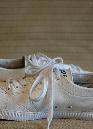 Мягкие белые фирменные кожаные кроссовки lacoste франция 43 р. ( 27,5 см.)8 фото