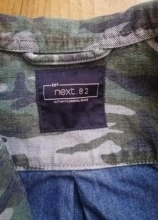 Джинсовая куртка пиджак next на 2-3 года 6