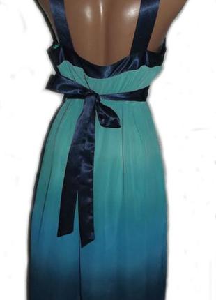 Платье сарафан сине-голубое градиент цвета / 103 фото