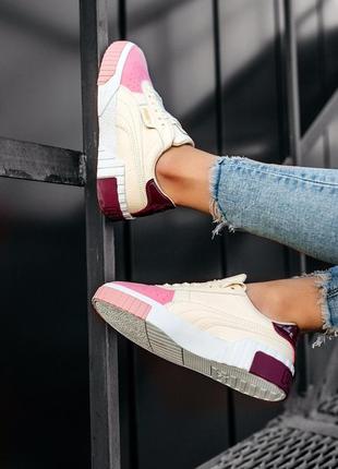 Puma cali exotic remix women's жіночі весняні низькі кросівки пума калі шкіра замш5 фото