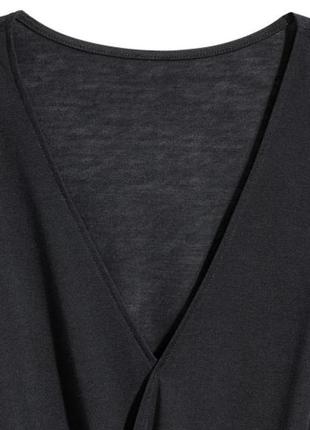 Топ,  кофта с запахом,  блуза чорна h&m3 фото